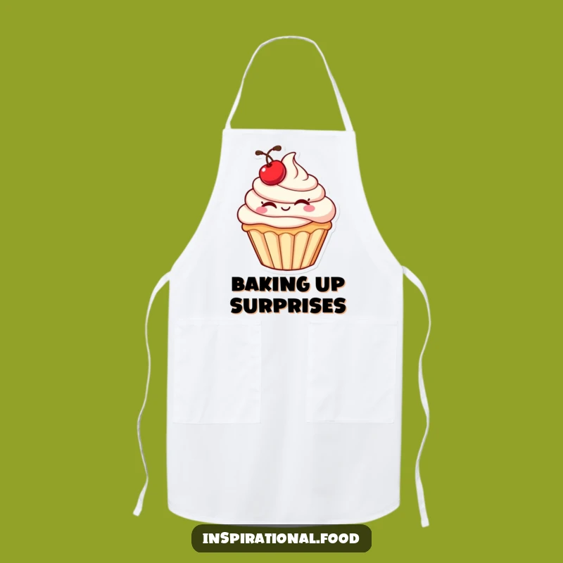 Funny Cupcake Wink Apron: Bake Treats with a Sweet, Humorous Touch