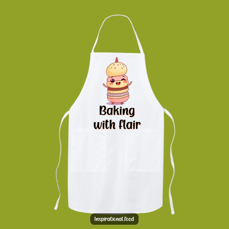 Funny Macaron Apron - Cheerful Spin Kitchen Gift
