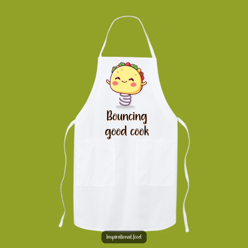 Funny Bouncing Taco Apron: Cook Up Some Joyful Fun in the Kitchen