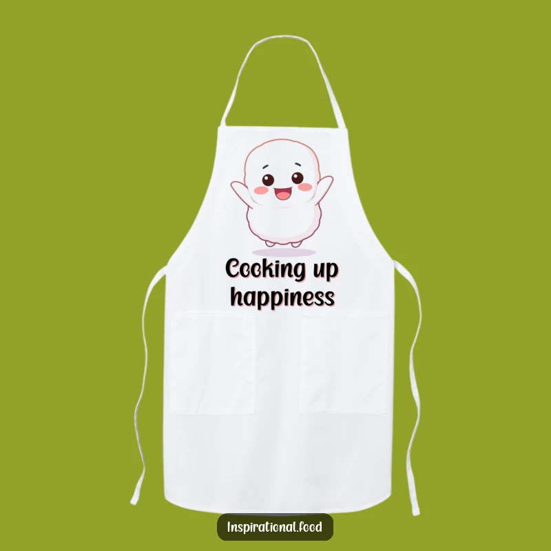 Funny Marshmallow Kitchen Apron: Cook with Glee and Comical Flair!