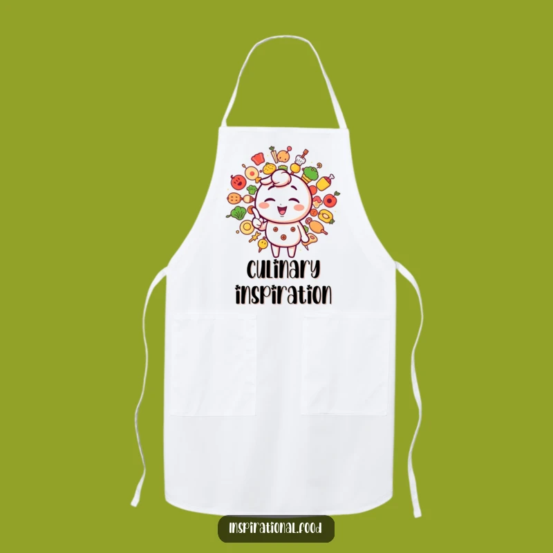 Funny Chef Apron: Winking Character & Creative Food Icons for Kitchen Fun