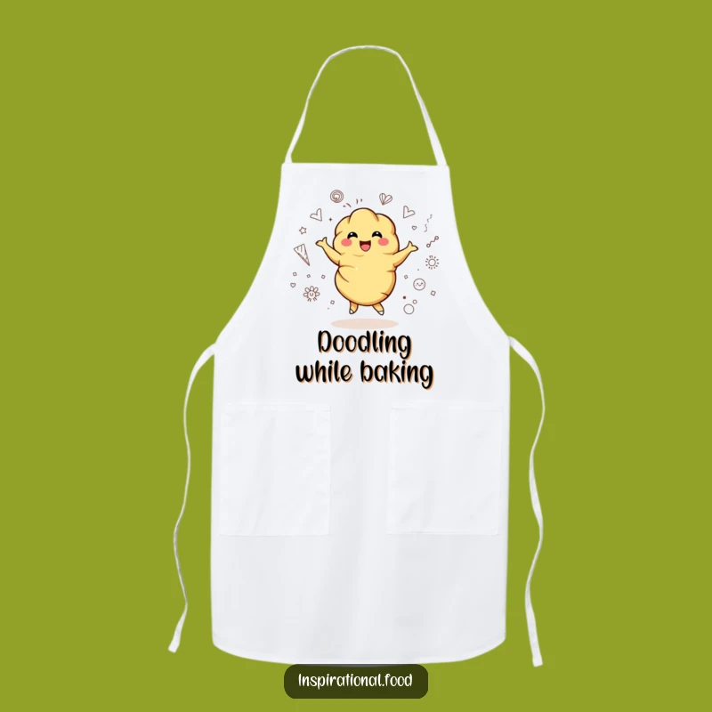 Funny Croissant Twirl Apron - Artistic Kitchen Fun