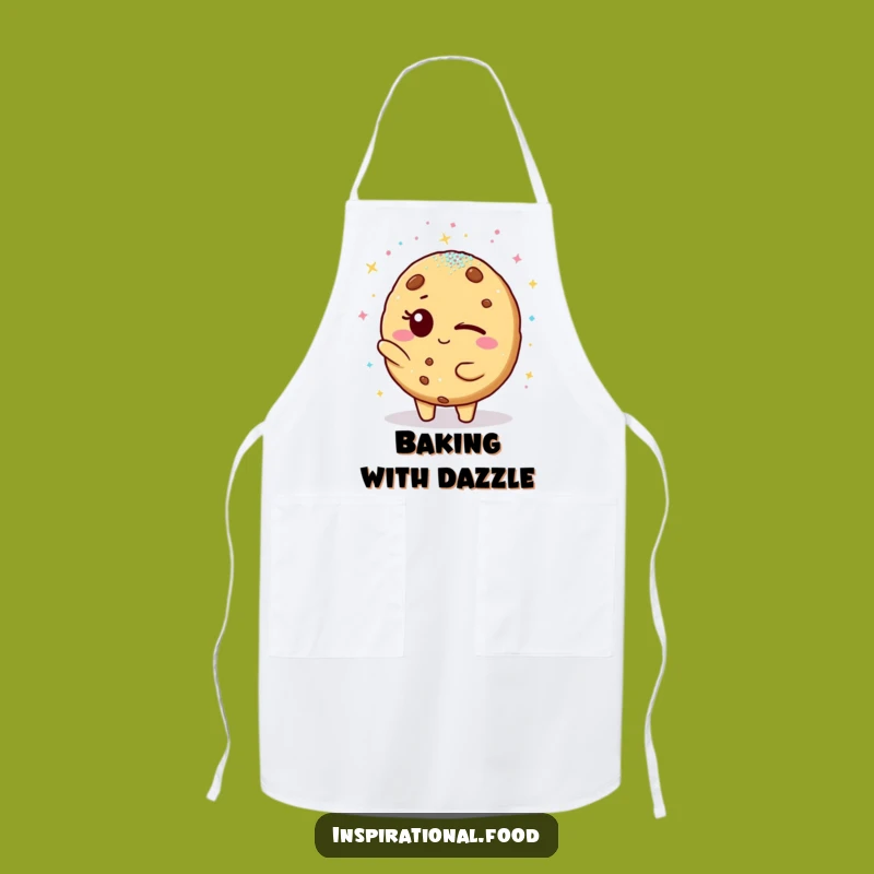 Funny Cookie Glitter Shower Apron - Cook with Hilarious Sparkle & Flair
