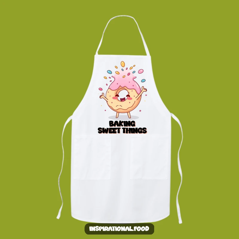 Funny Donut Chef Apron: Cheerful Sugar Toss, Baking Gift