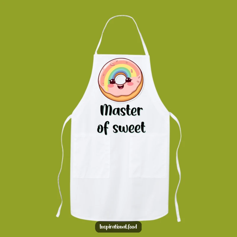 Funny Doughnut Rainbow Glaze Apron: Cook Up Smiles in the Kitchen with Sweet Style