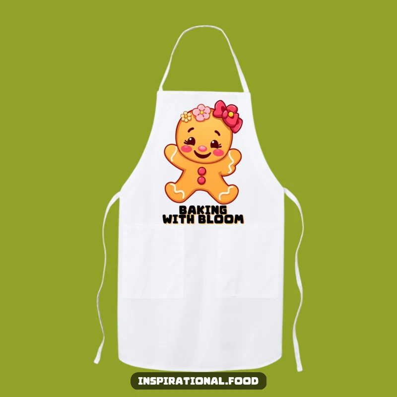 Funny Gingerbread Man Apron: Cook with a Grin and a Blooming Culinary Spirit