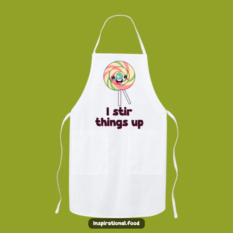 Funny Swirling Lollipop Apron - Protect Your Clothes with Sweet Humor