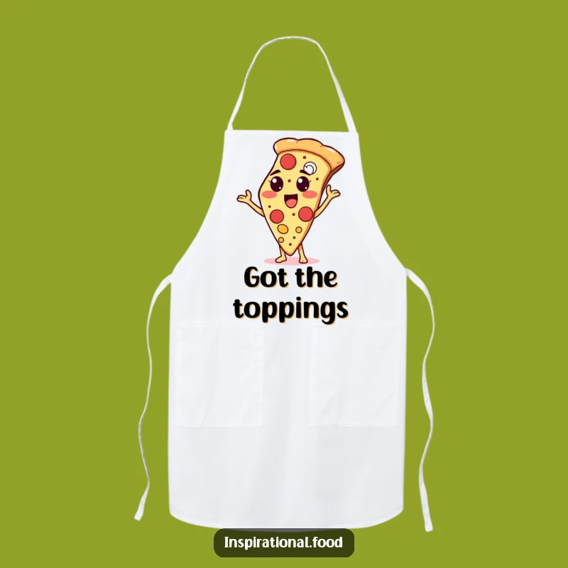 Funny Pizza Chef Apron: Proud Slice's Topping Showcase, Kitchen Fun Gift
