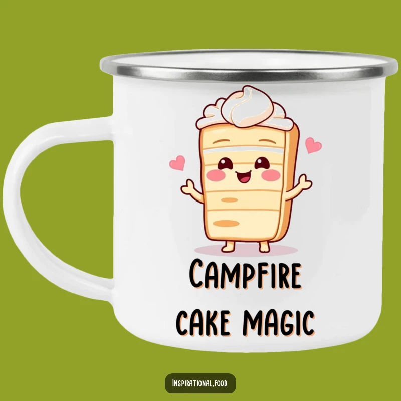 Funny Campfire Cake Mug: Giggling Baker's Recipe, Outdoor Dessert Delight
