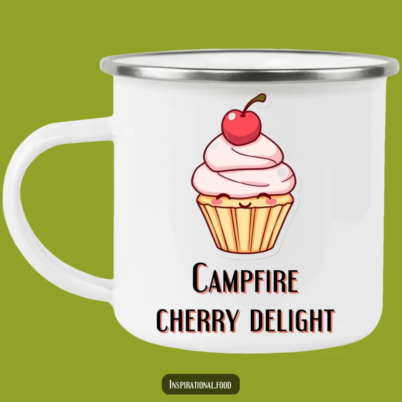 Funny Cupcake Cherry Camping Mug - Durable Character Outdoor Drinkware Gift