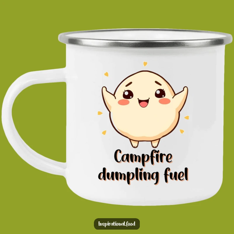 Funny Dumpling Art Camping Mug: Enjoy Your Brew with Foodie Humor