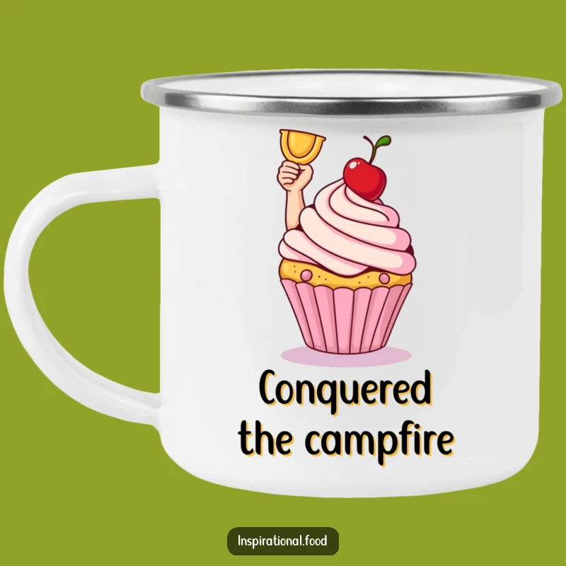 Funny Cupcake Victory Camping Mug: Sweet Outdoor Celebration, A Unique Funny Gift!