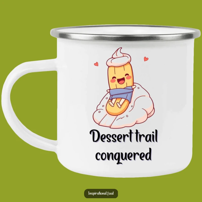 Funny Baguette Meringue Camping Mug: Sweet Outdoor Adventures, Perfect Foodie Gift