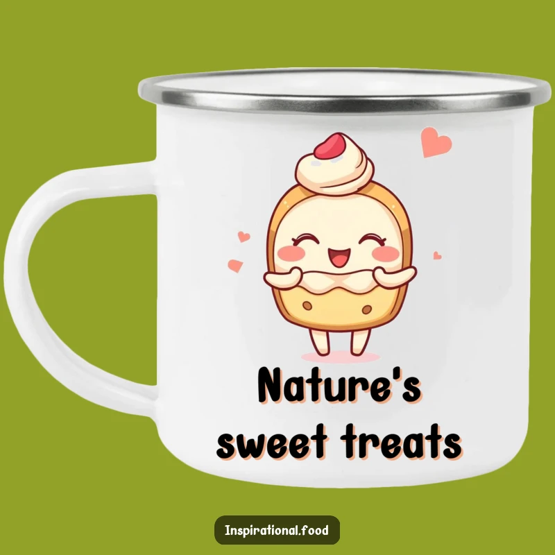 Funny Blushing Pastry Camping Mug - Sip Joyful Moments Outdoors