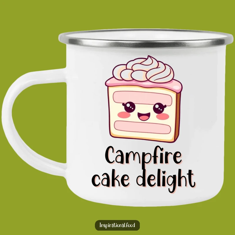 Funny Cake Frosting Swirl Camping Mug: Sweet Sips Outdoors