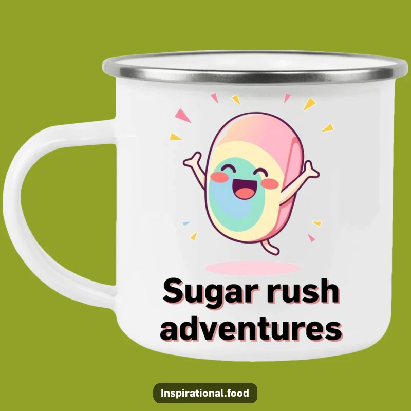 Funny Candy Adventure Mug: Gleeful Treat's Flamboyant Flourish for Outdoor Fun, Perfect Funny Gift