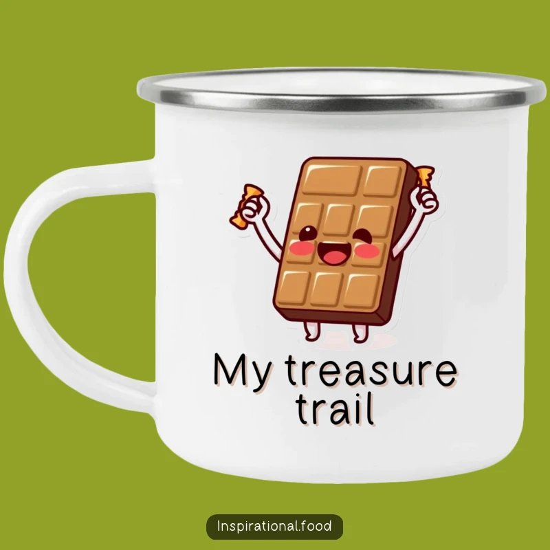 Funny Chocolate Victory Mug: Beaming Bar's Golden Wrapper for Adventures, Perfect Funny Gift