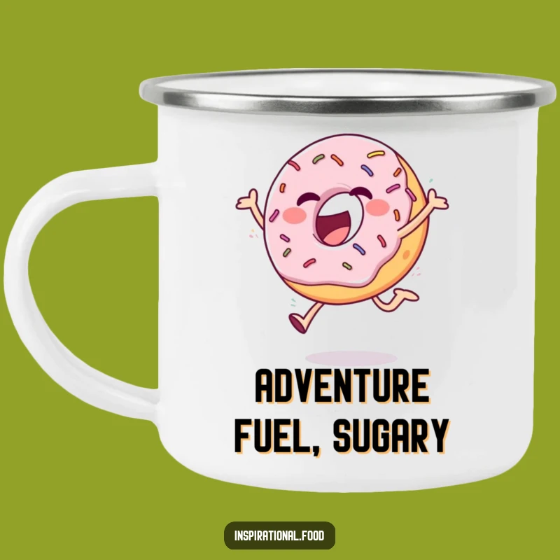 Funny Donut Camping Mug: Ecstatic Sprinkles Outdoors, Perfect Funny Gift