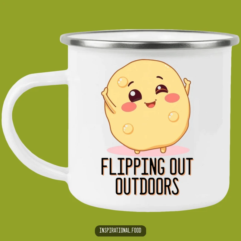 Funny Flipping Pancake Camping Mug: Breakfast Fun on the Go