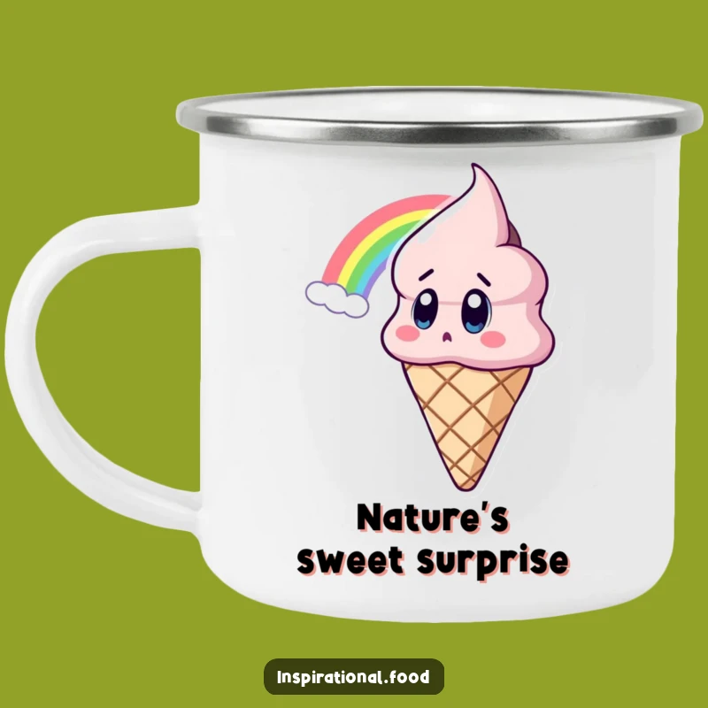 Funny Ice Cream Rainbow Camping Mug: Adventure Magic, Unique Funny Gift