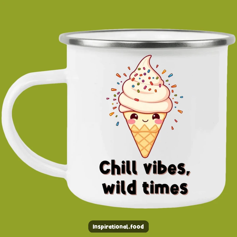 Funny Ice Cream Sprinkle Explosion Camping Mug: Sweet Sips on the Go