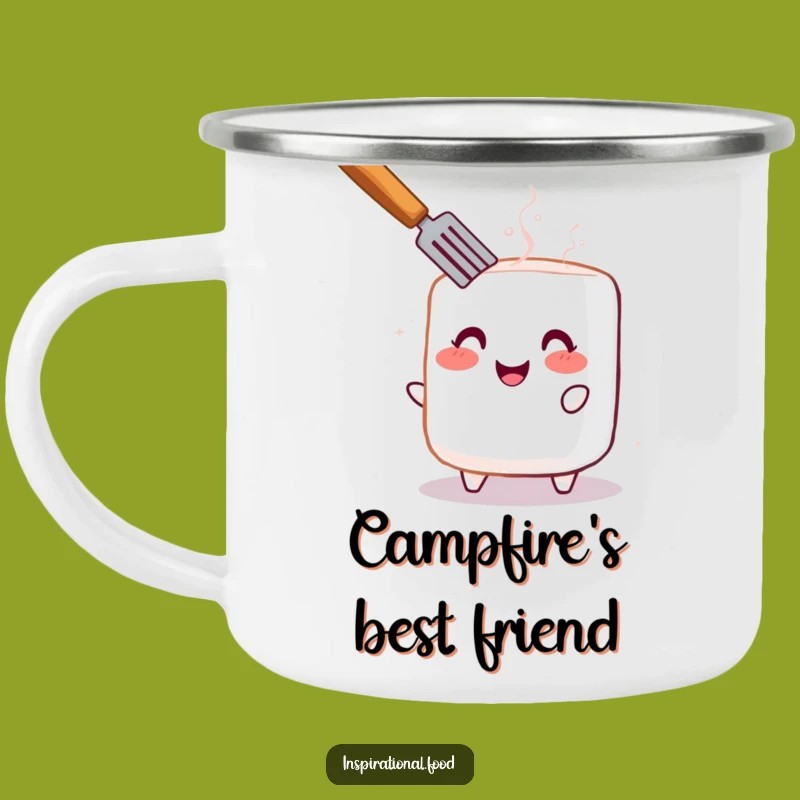 Funny Toasted Marshmallow Camping Mug: Cheerful Blush for Outdoor Fun Gift
