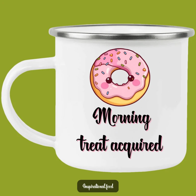 Funny Donut Halo Camping Mug: Sweet Outdoor Treat, A Unique Funny Gift!