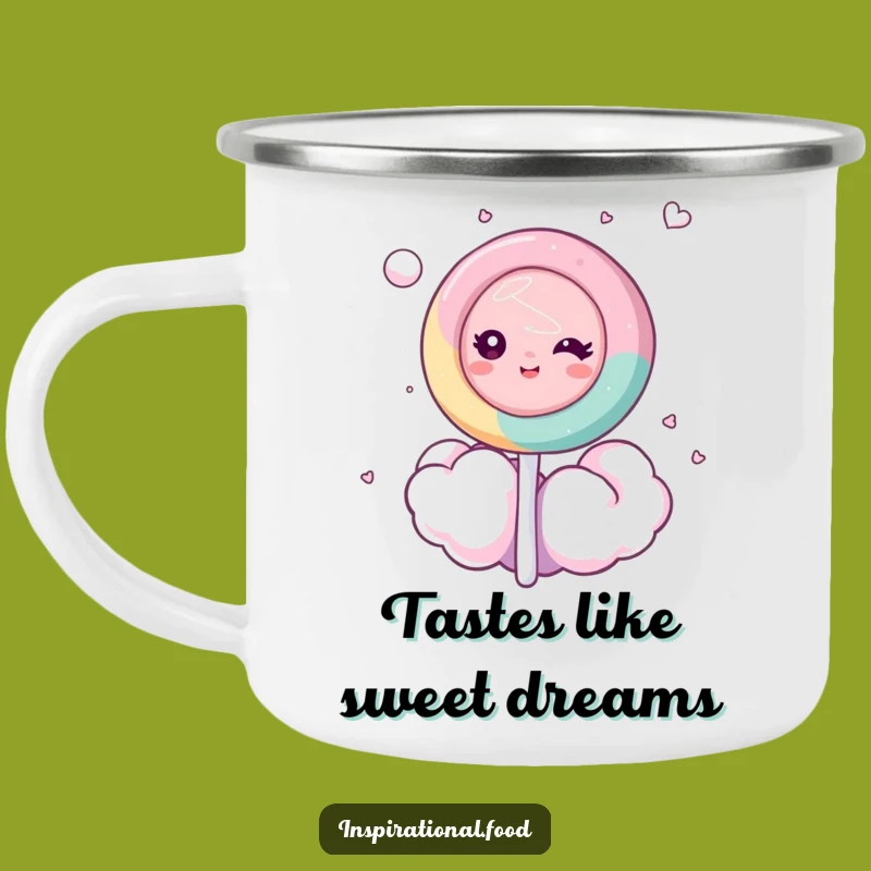 Funny Dreamy Lollipop Cloud Camping Mug: Sweet Sips Outdoors
