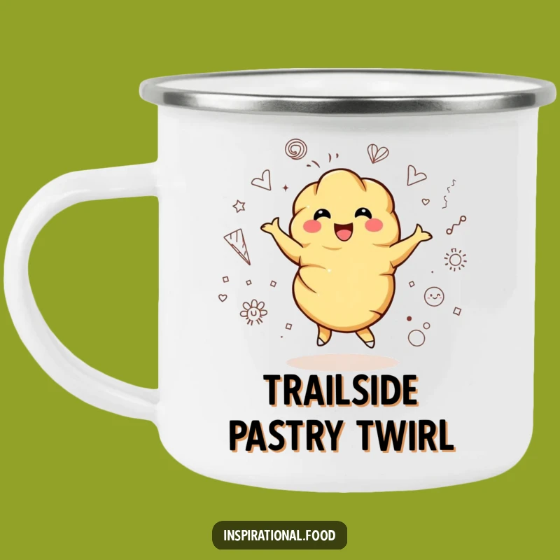 Funny Croissant Twirl Camping Mug - Artistic Outdoor Fun