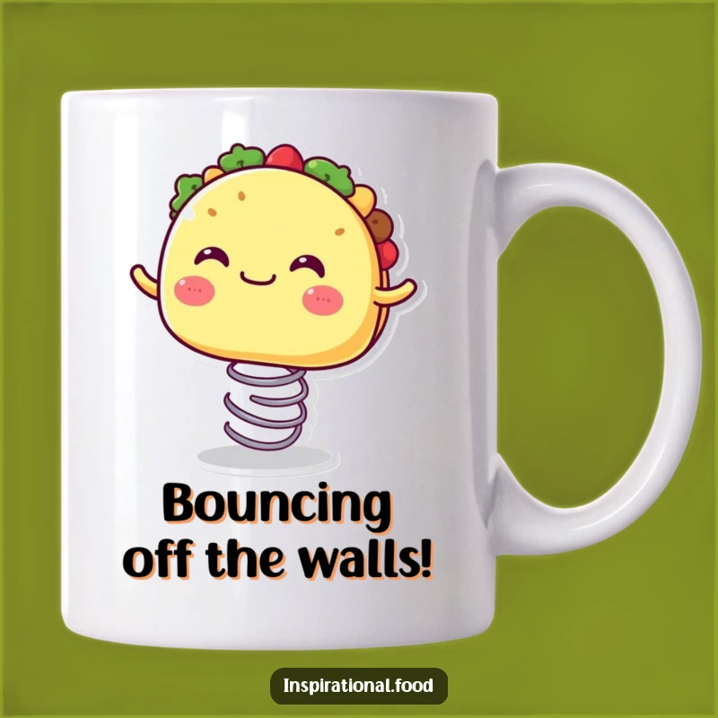 Funny Bouncing Taco Mug: Hilarious Gift for the Joyful Foodie