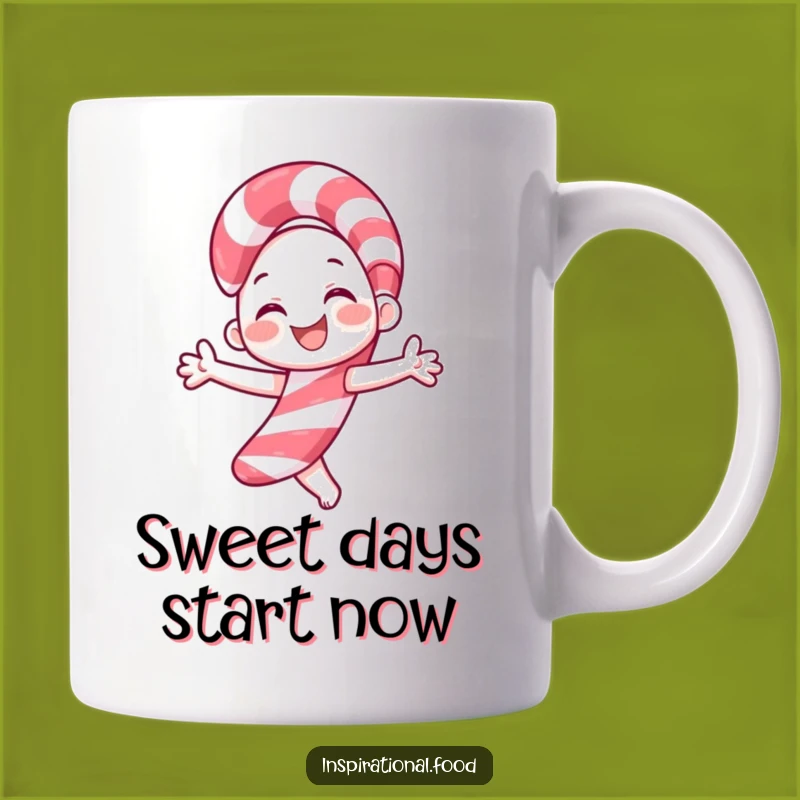Funny Candy Cane Twirl Mug: Joyful Holiday Humor for a Sweet Gift