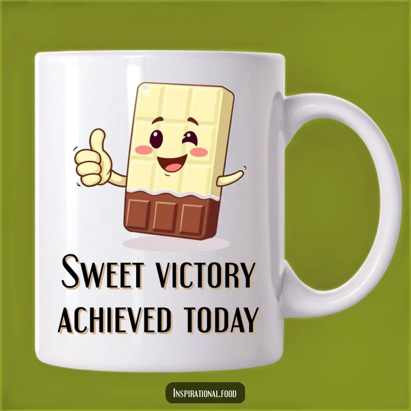 Funny Chocolate Bar Thumbs Up Mug: A Whimsical Treat for Sweet Gift Lovers