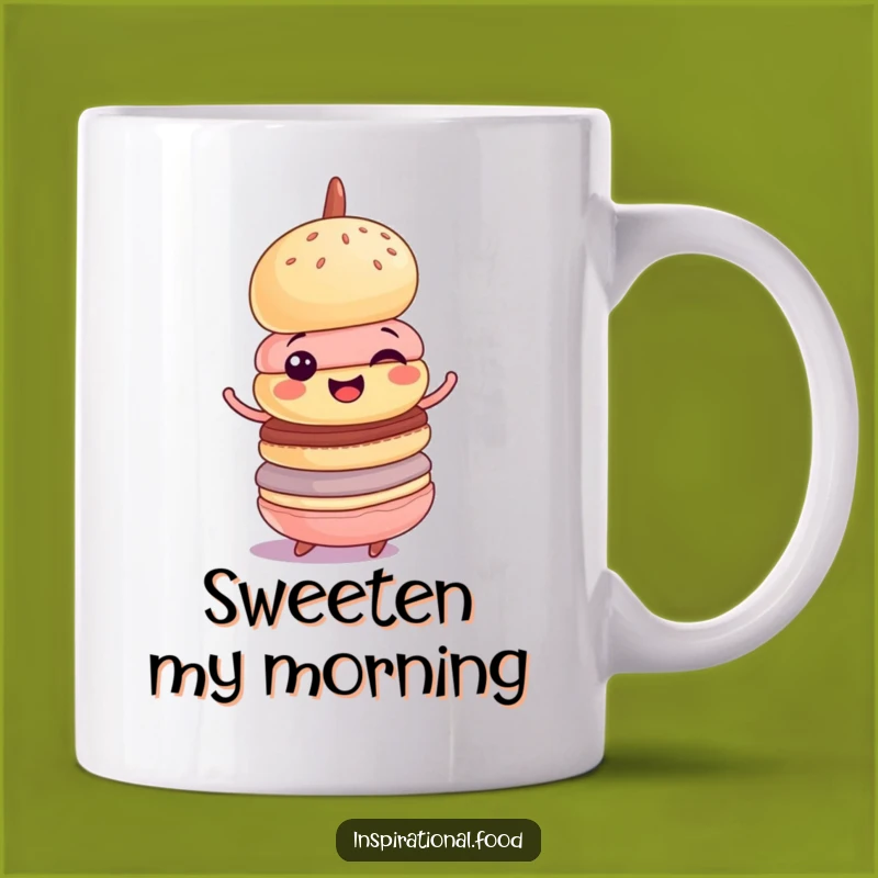 Funny Macaron Tower Mug - Delightful Spin Dessert Lover Gift