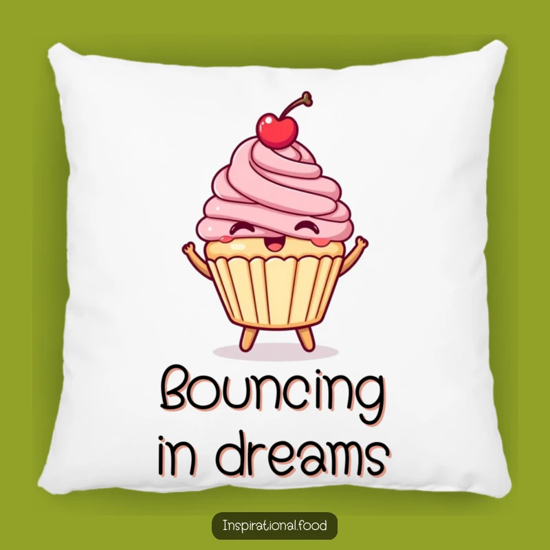 Funny Happy Cupcake Pillow: Cozy Comfort with a Bouncing Sweet Treat