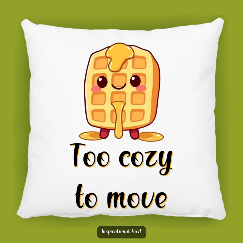 Cozy Funny Waffle Syrup Pillow: Snuggle Up with Sweet Breakfast Comfort and Smiles