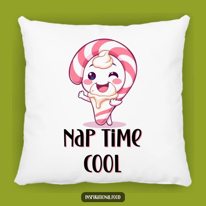 Funny Candy Cane Ice Cream Pillow: Cozy Sweet Humor, Adorable Holiday Gift