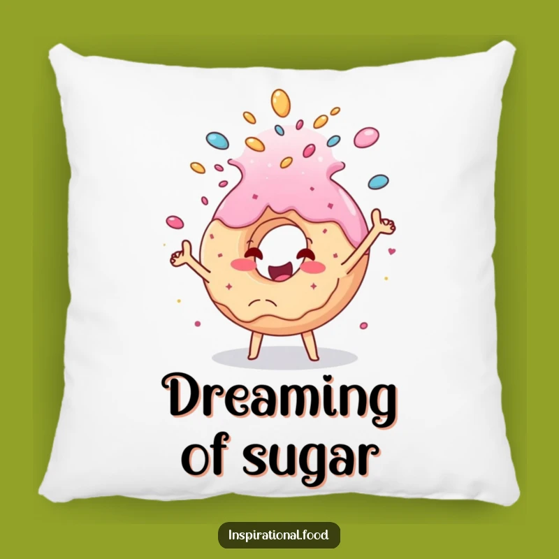 Funny Donut Pillow: Cheerful Cascade Cushion, Cozy Sweet Gift