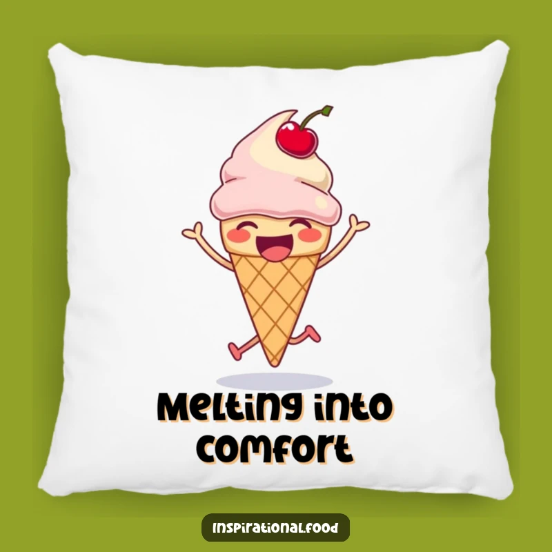 Funny Ice Cream Cone Pillow - Cozy & Hilarious Silly Hop Cushion Gift