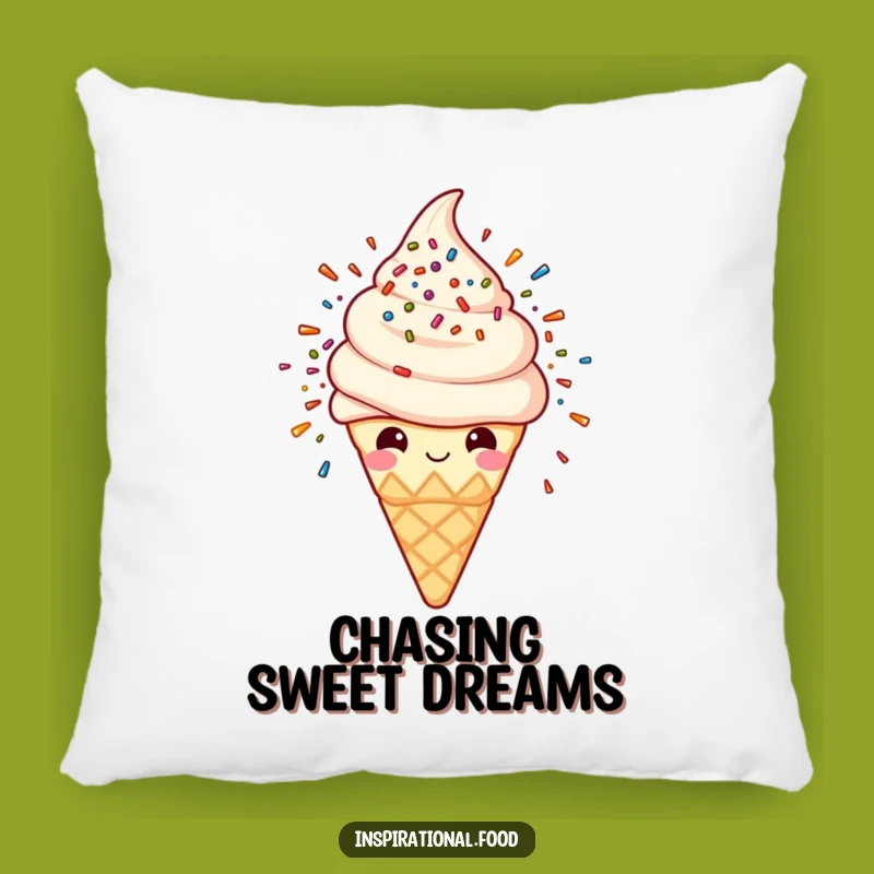 Funny Ice Cream Sprinkle Explosion Pillow: Snuggle Up with Sweetness