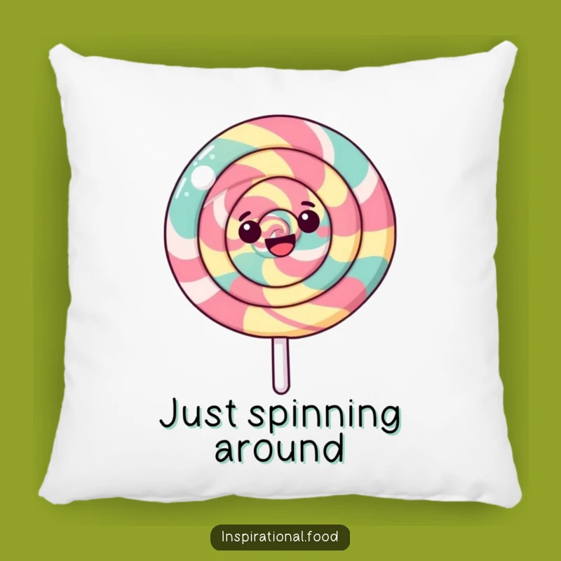 Funny Spinning Lollipop Pillow: Cozy Happy Swirl Cushion, Perfect Gift