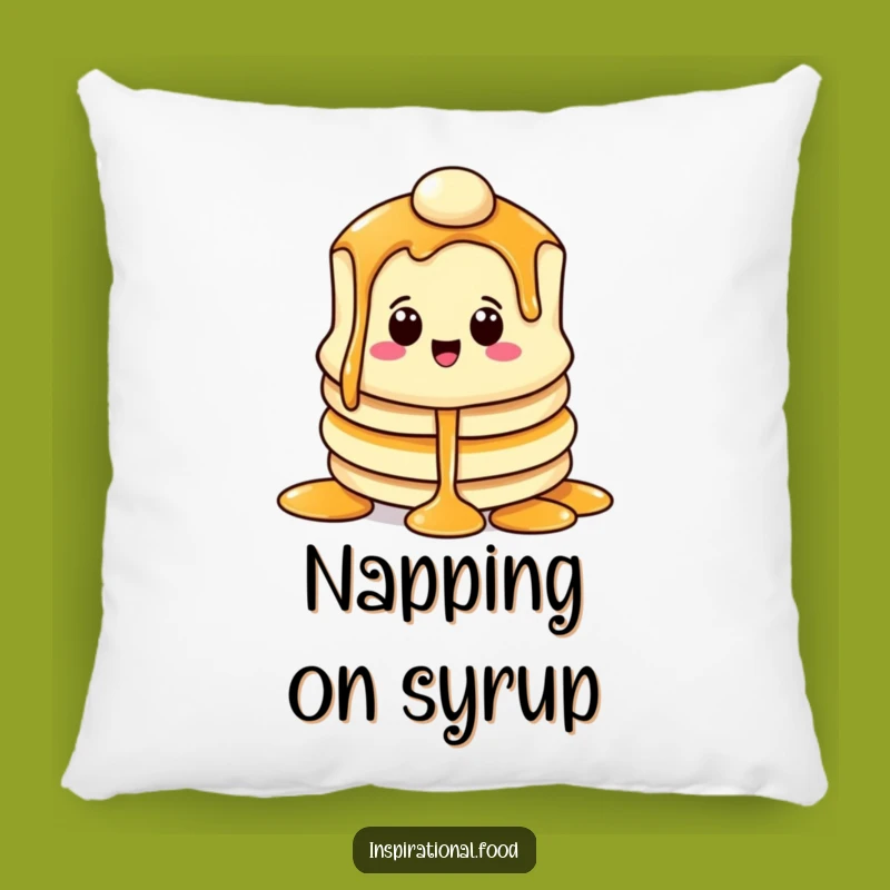 Funny Pancake Smile Pillow: Syrup Cascade Character, Comfy Gift!