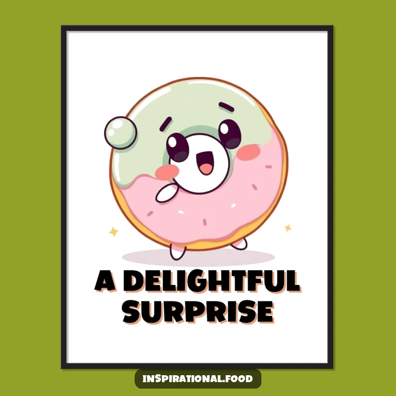 Funny Bouncing Donut Digital Print: Instant Playfulness for Your Walls
