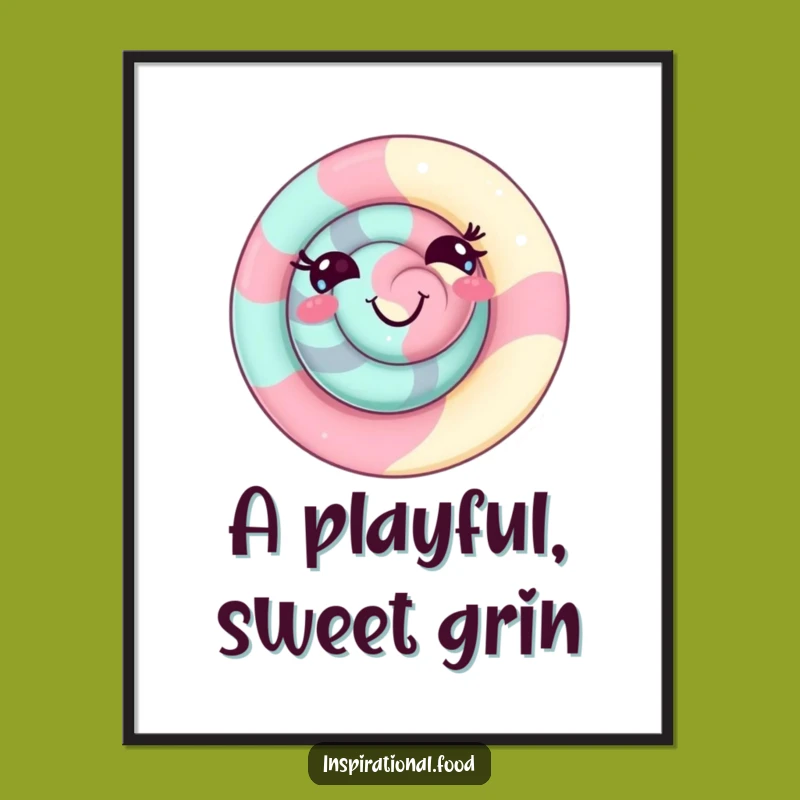 Funny Candy Swirl Digital Art - Instant Playful Decor for Walls