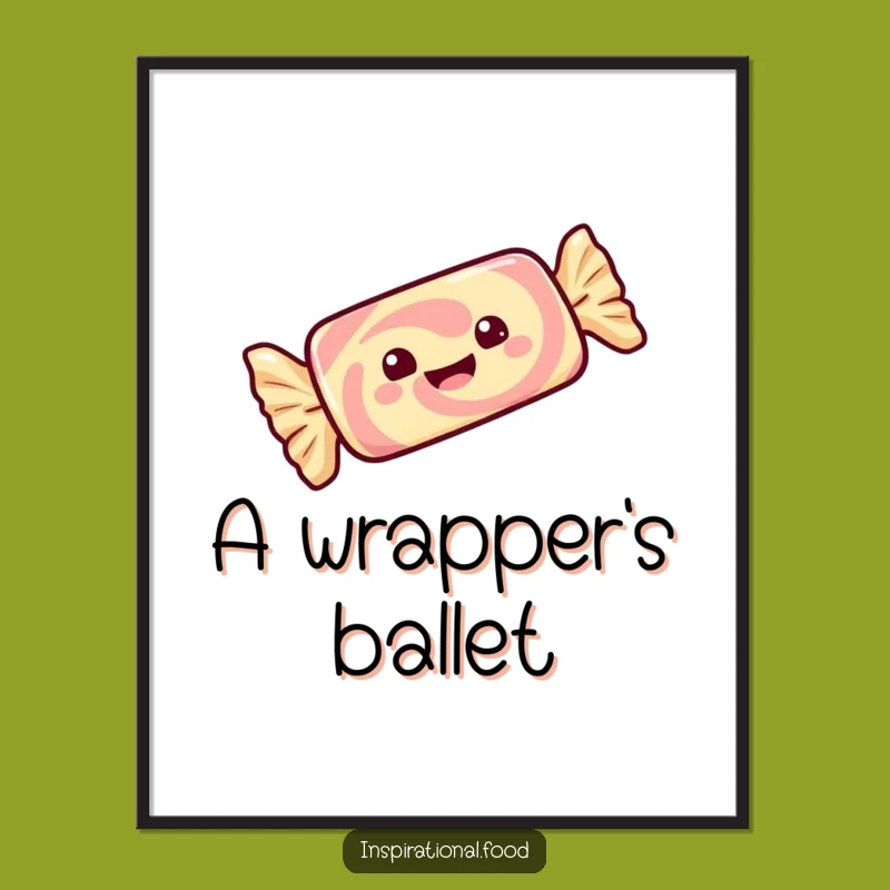 Funny Candy Bar Digital Art: Gleeful Twirls For Walls, Sweet Funny Gift