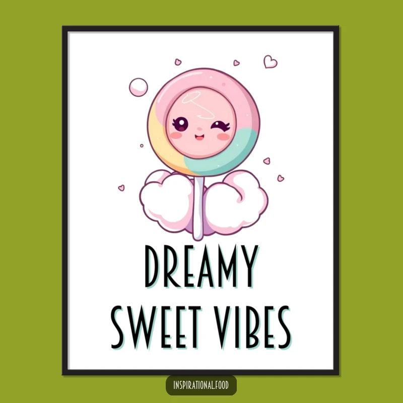 Funny Dreamy Lollipop Cloud Digital Art: Sweeten Your Digital Space