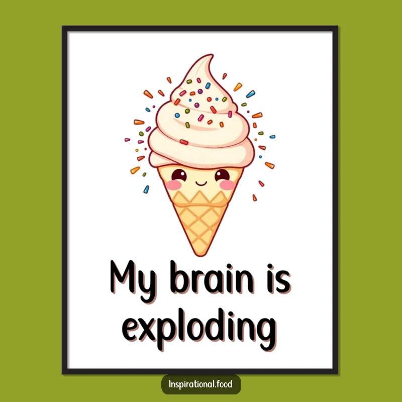 Funny Ice Cream Sprinkle Explosion Digital Art: Instant Sweet Decor