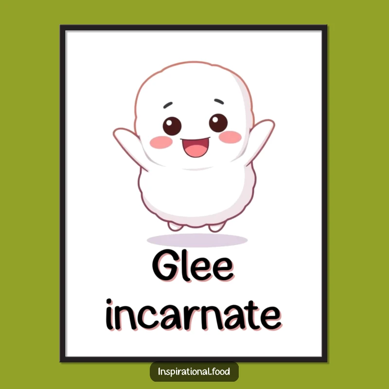 Funny Marshmallow Bounce Art Print: Decorate with Pure, Comical Delight!