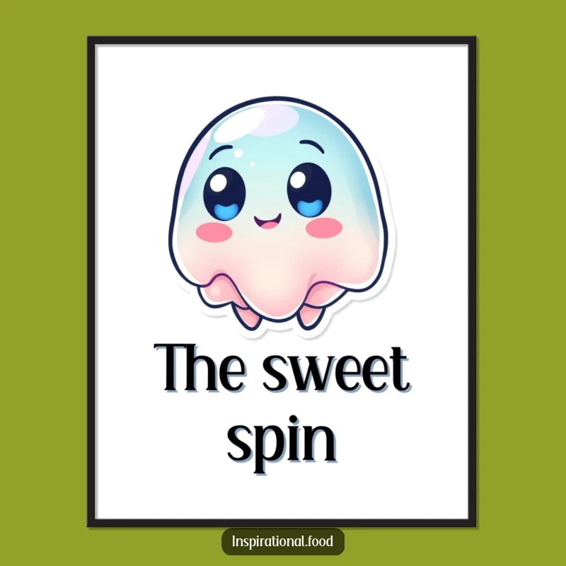 Funny Wobbling Jelly Digital Print: Instant Spin for Your Walls