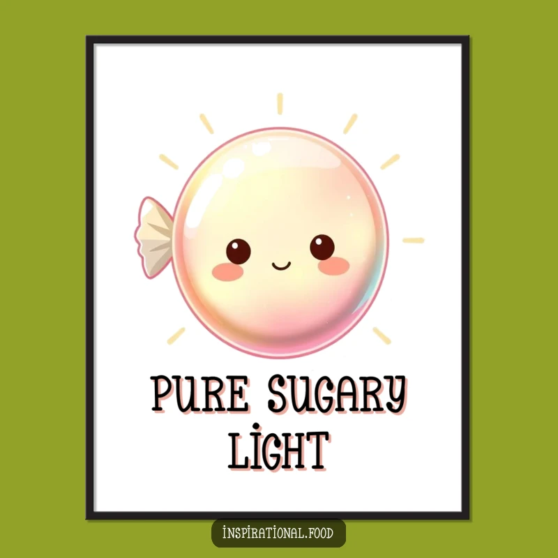 Funny Hard Candy Digital Art: Beaming Shimmer for Instant Funny Gift