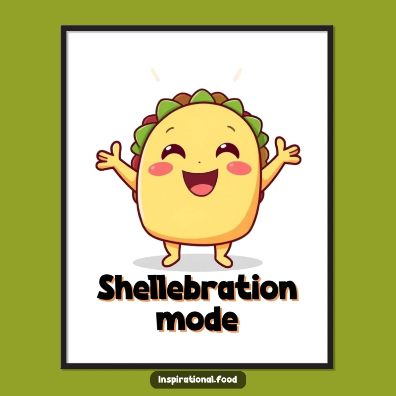 Funny Taco Art Print: Instant Downloadable Fiesta for Your Walls